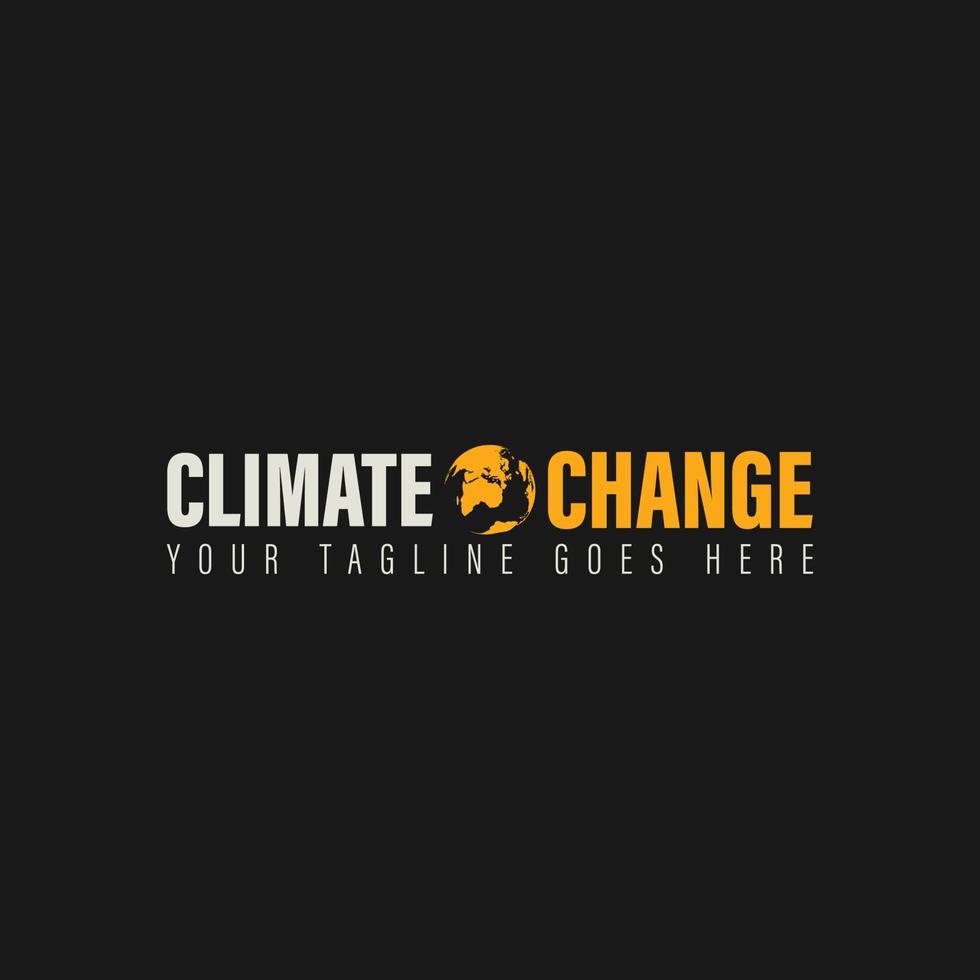 climate change logo vector