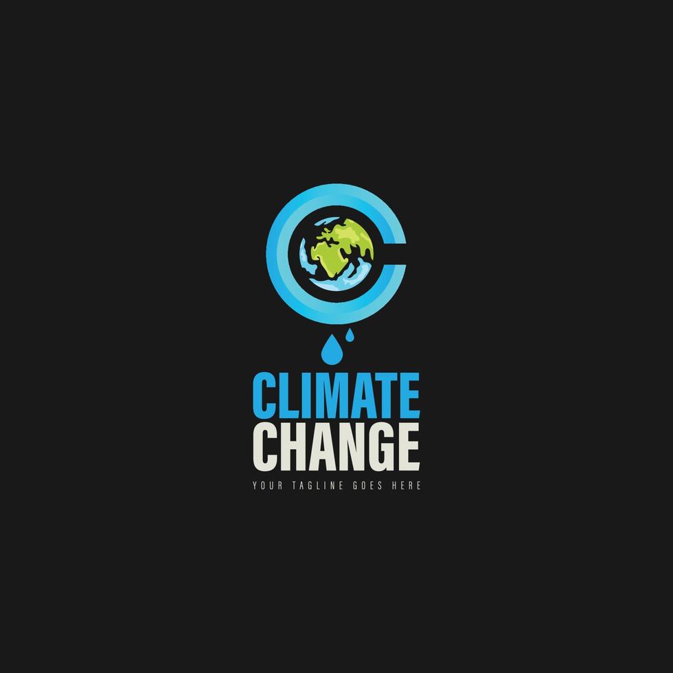 climate change logo vector