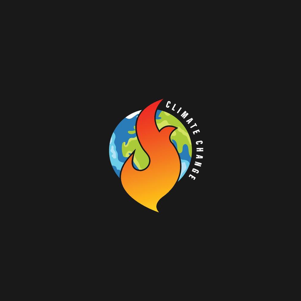 climate change logo vector