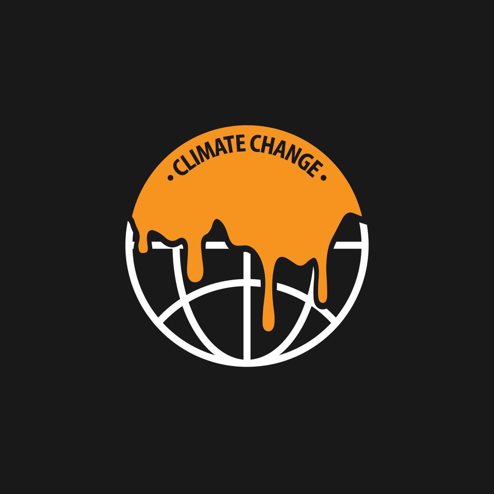 climate change logo vector