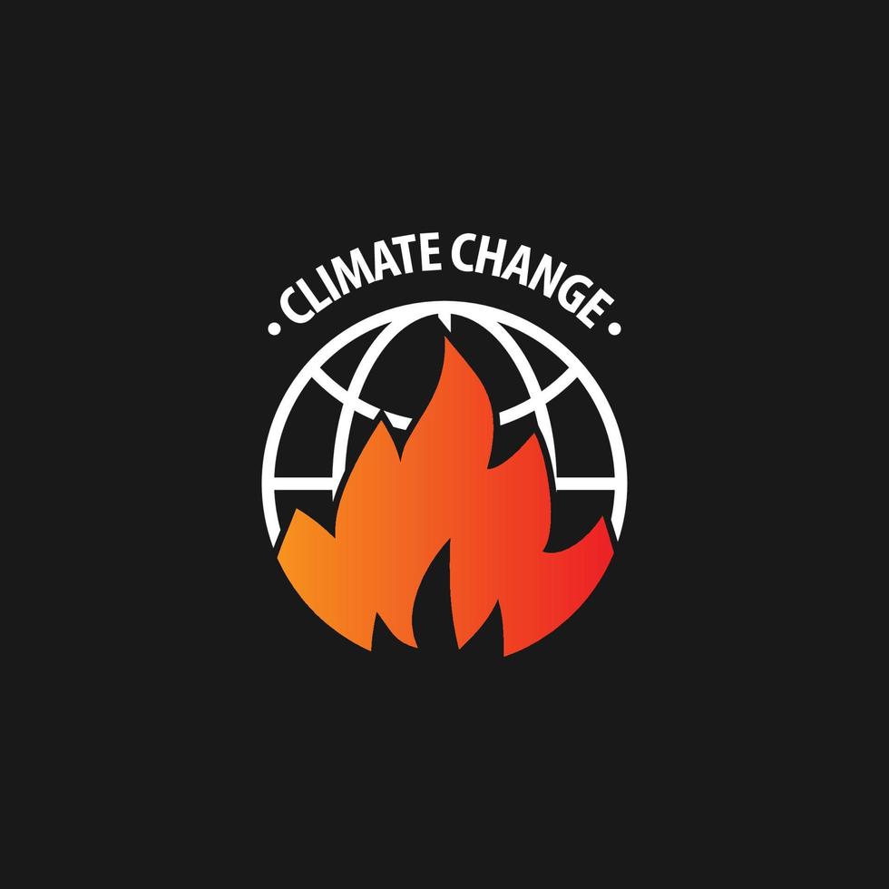 climate change logo vector