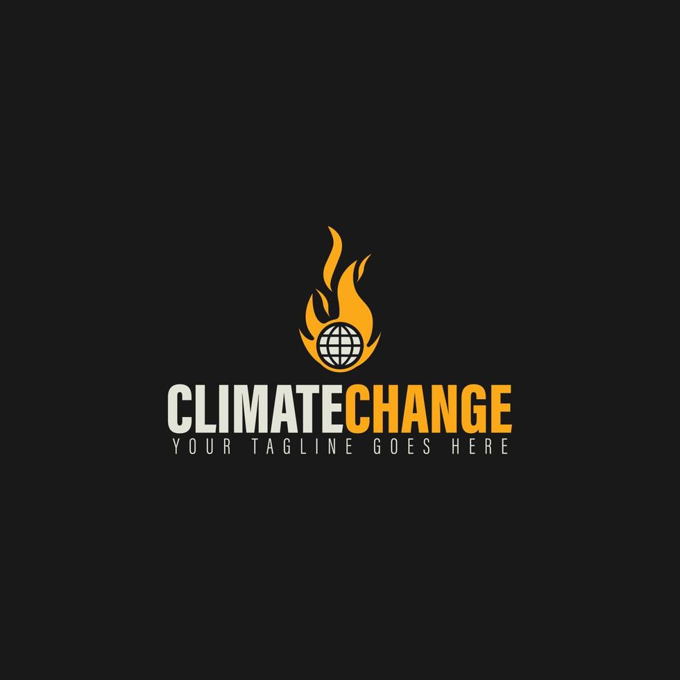 climate change logo vector