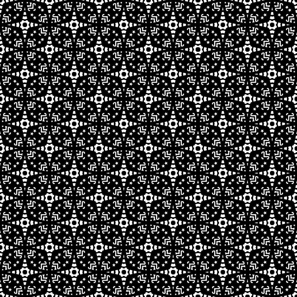 Black and white seamless pattern texture. Greyscale ornamental graphic design. vector