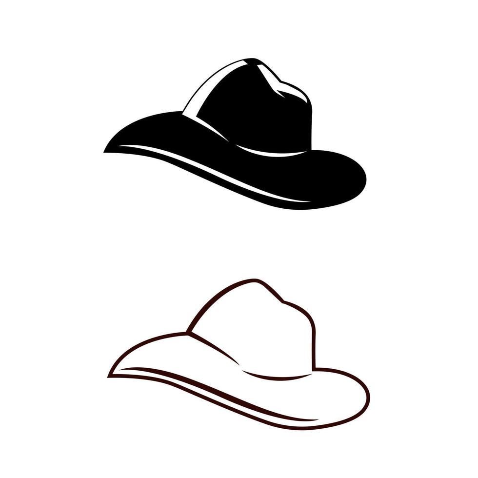 Cowboy hat icon vector set. west illustration sign collection. Texas symbol or logo.