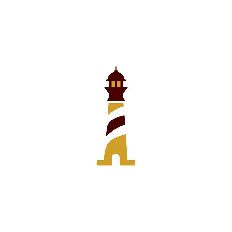 lighthouse logo design with color pattern vector