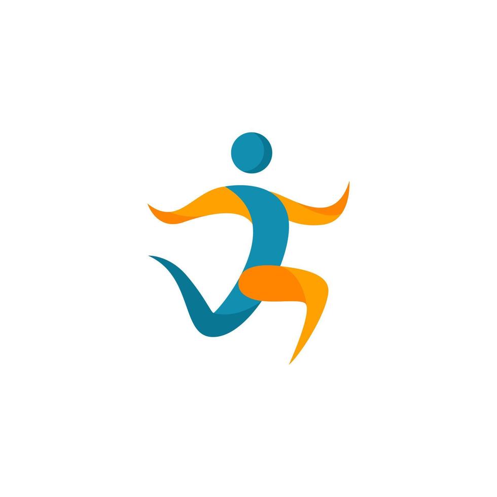 Logo for a sporting event i.e. a person running. vector