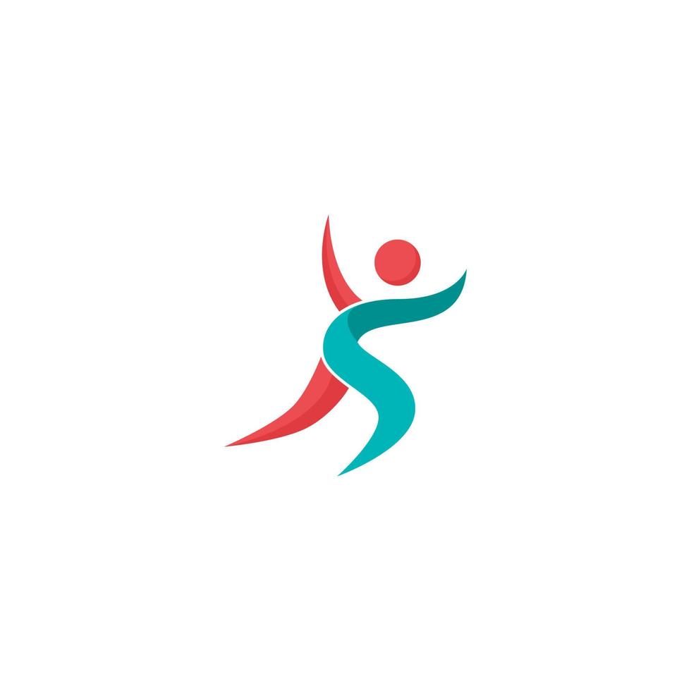 Logo for sporting event with a man running. vector