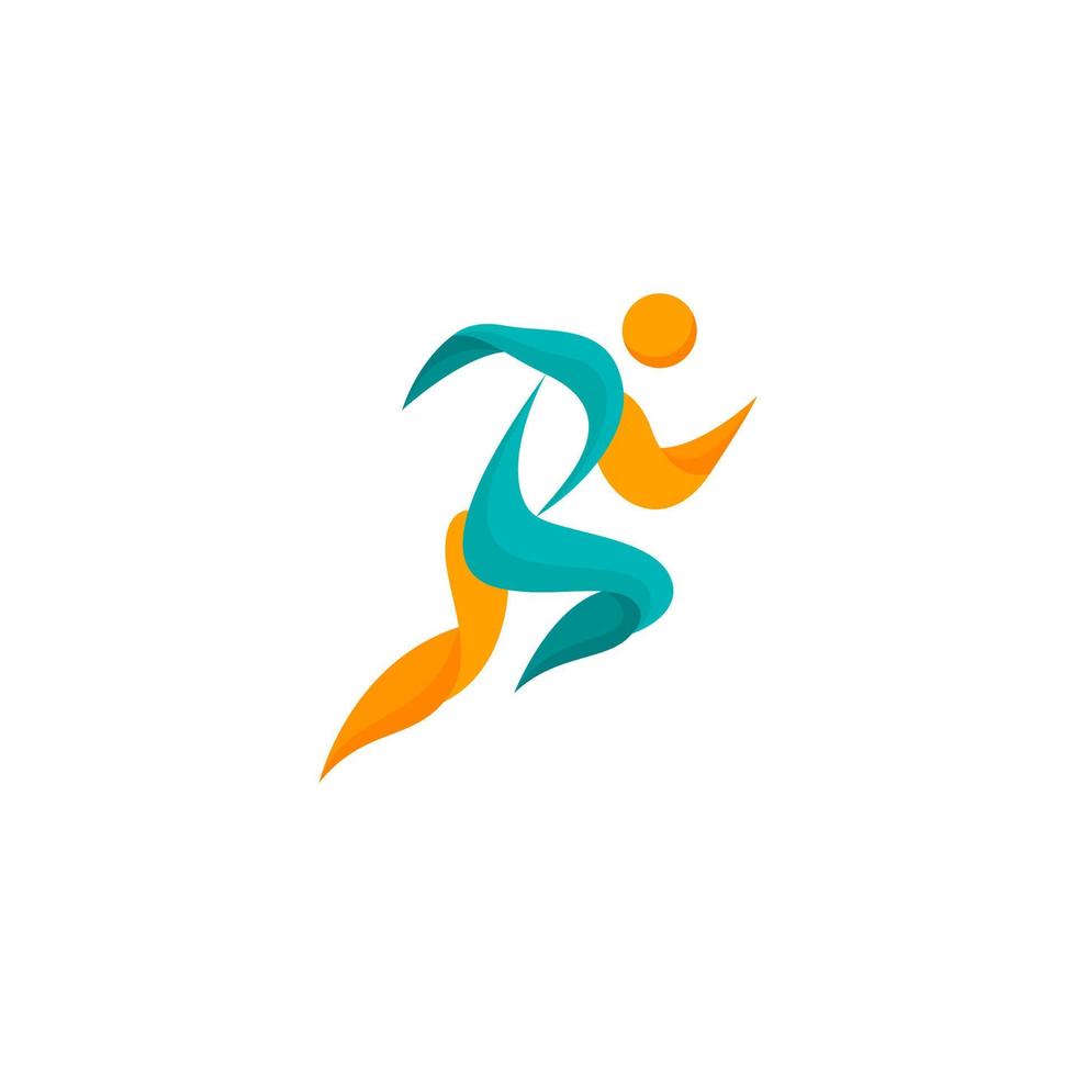 Logo for a sporting event i.e. a person running. vector