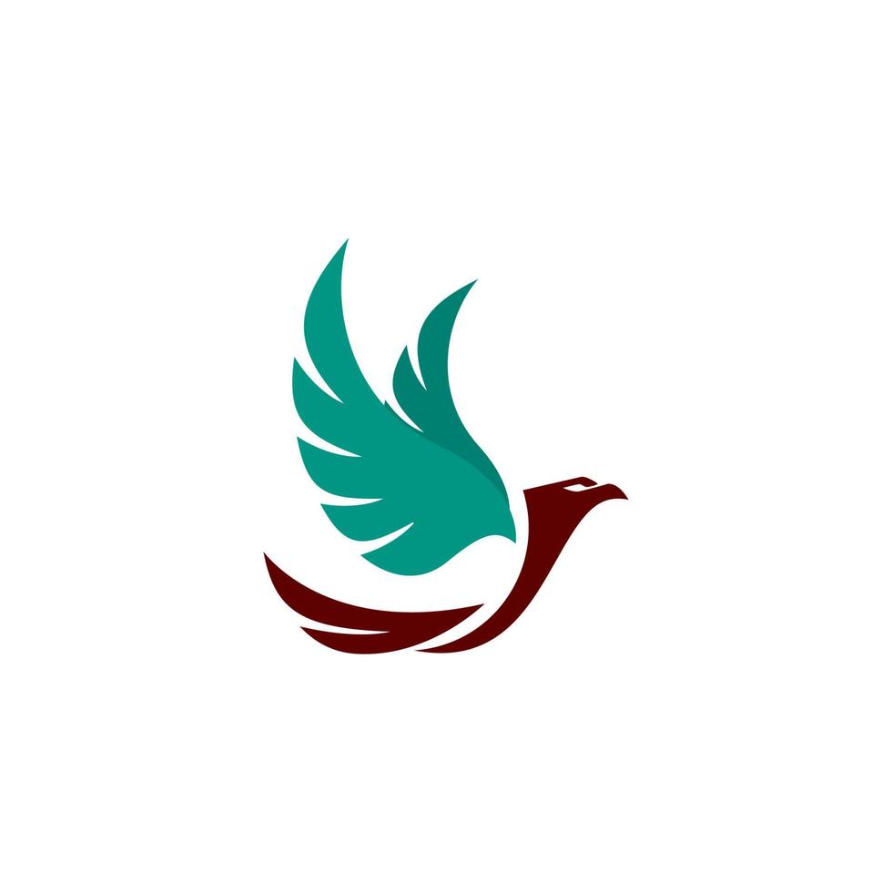 Eagle logo with color motif on white background. company logo. vector
