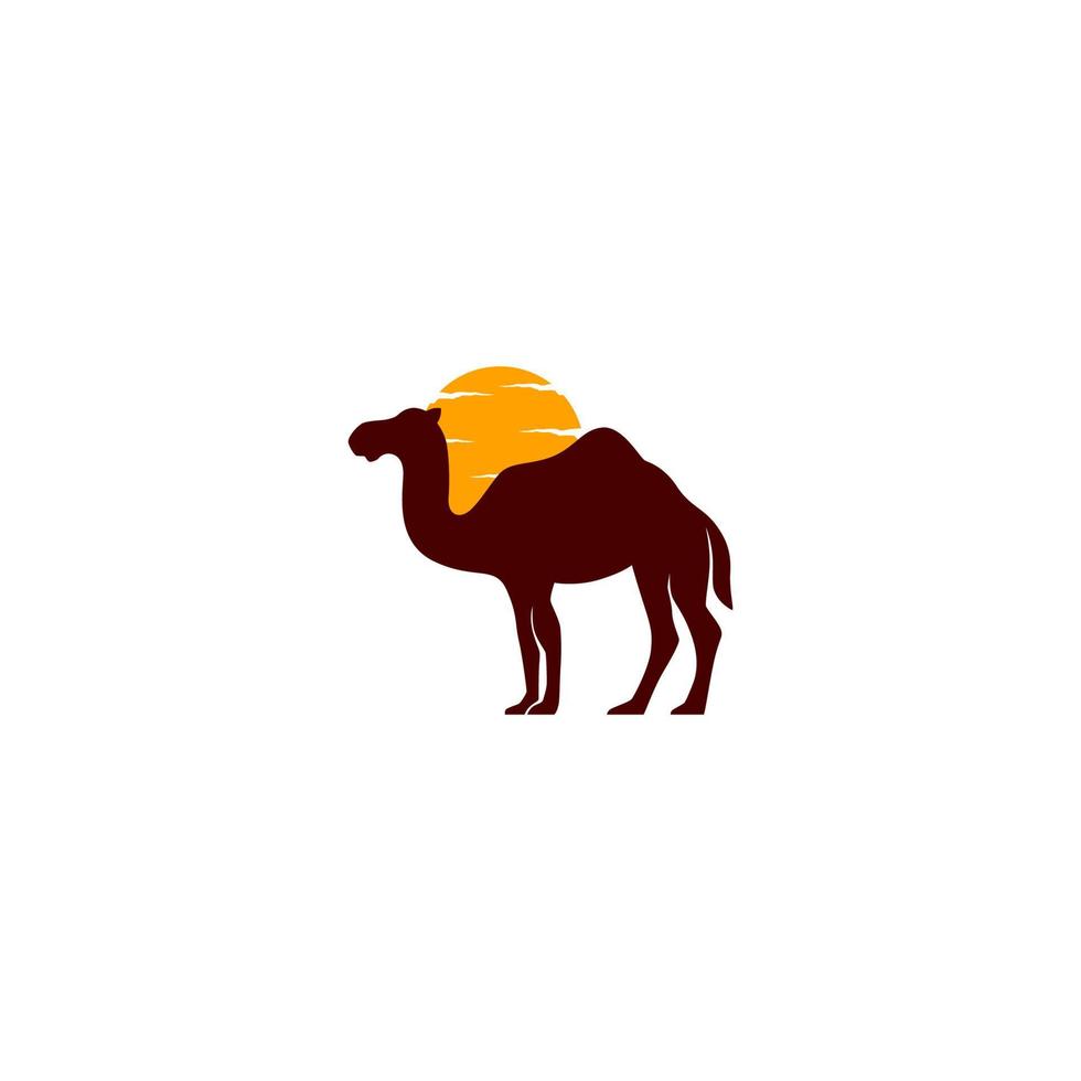 modern animal desert camel in arabian camel logo design vector template