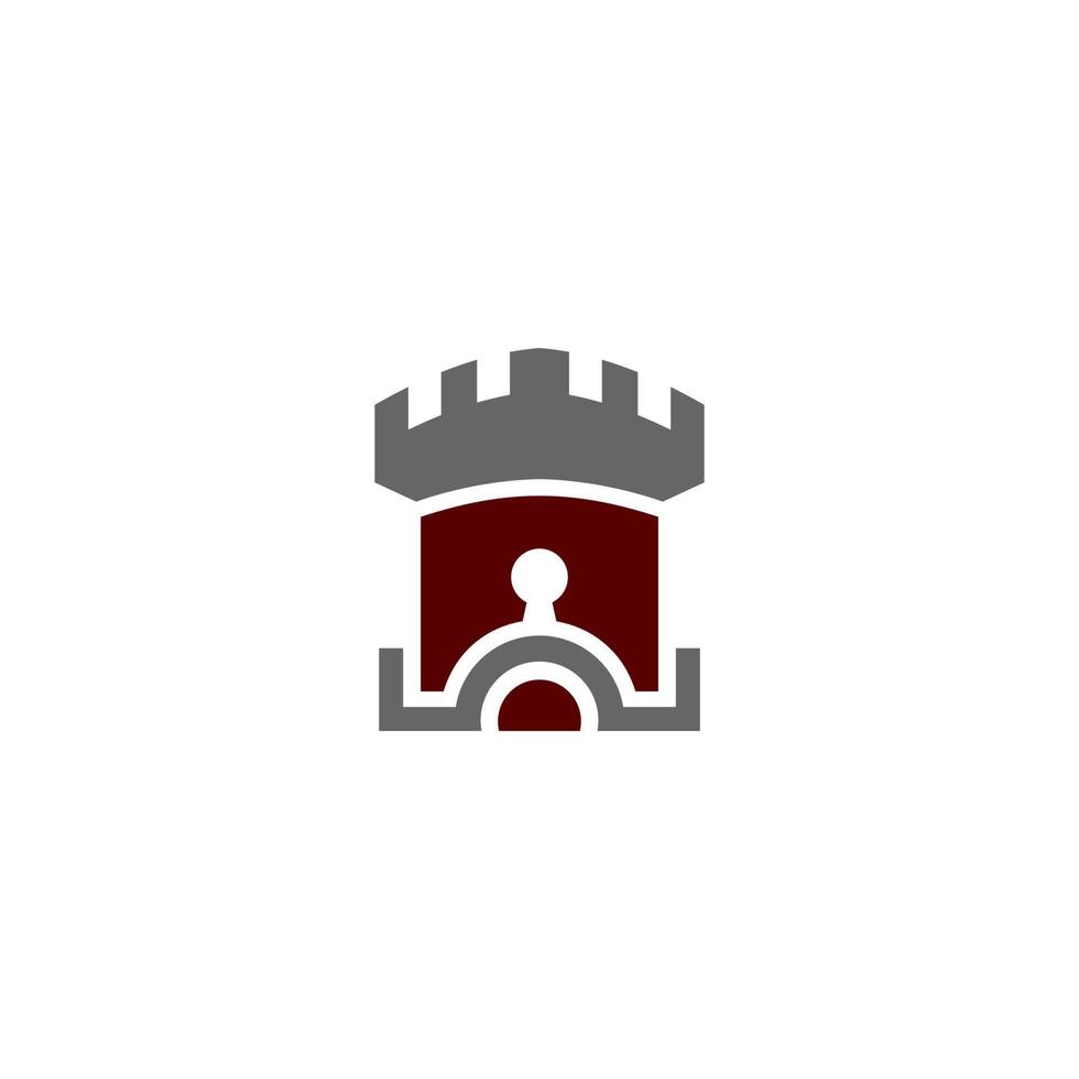 castle logo design royal building logo with color pattern vector