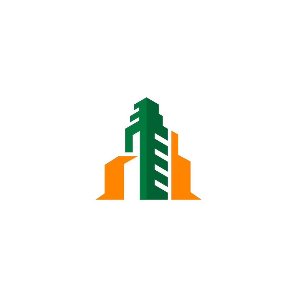 office building logo on white background vector