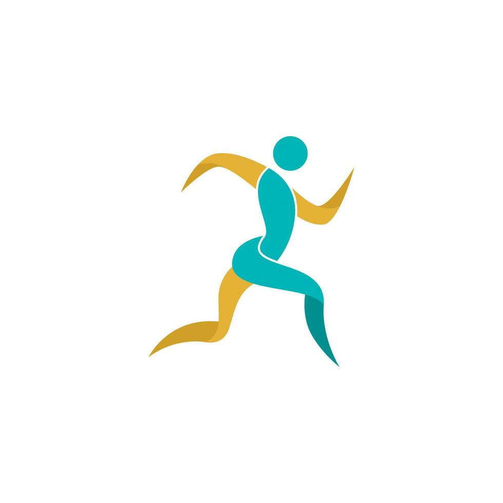 logo para un deportivo evento es decir un persona correr. vector