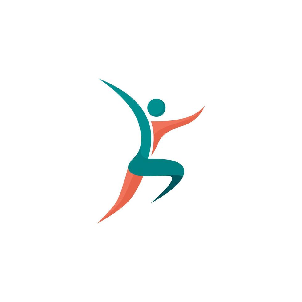 Logo for sporting event with a man running. vector