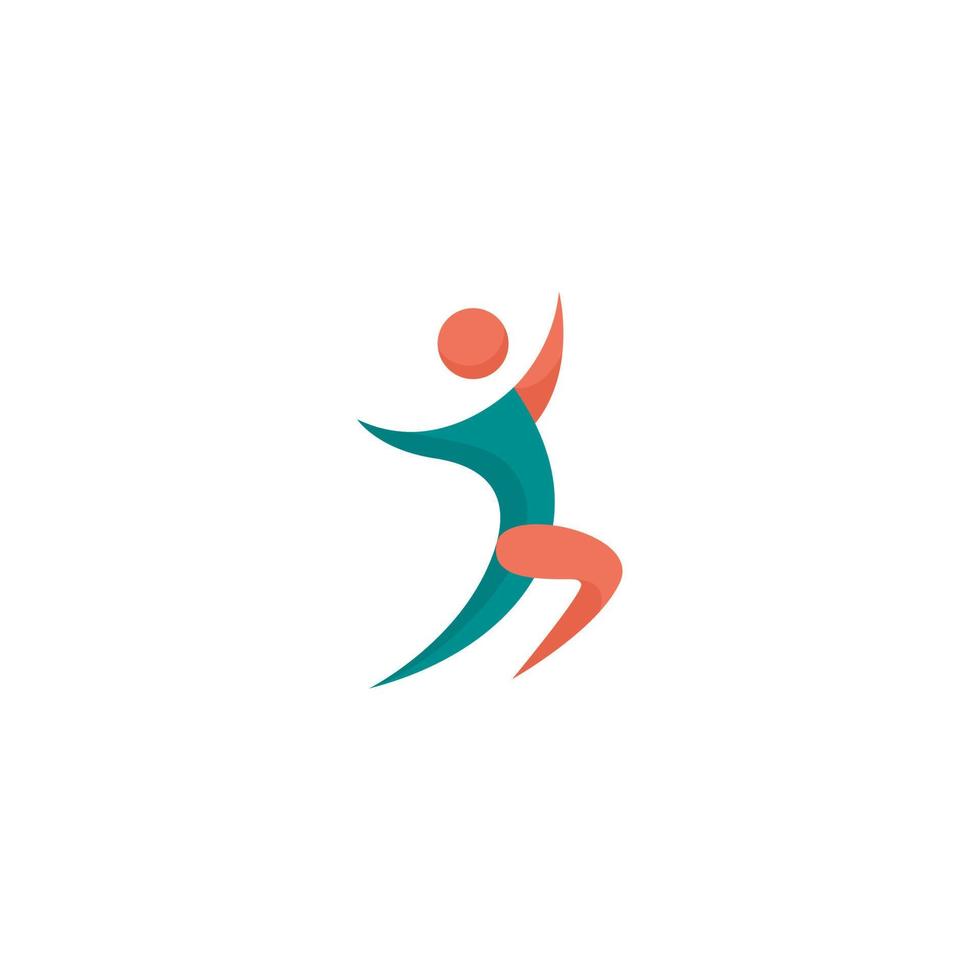 Logo for sporting event with a man running. vector