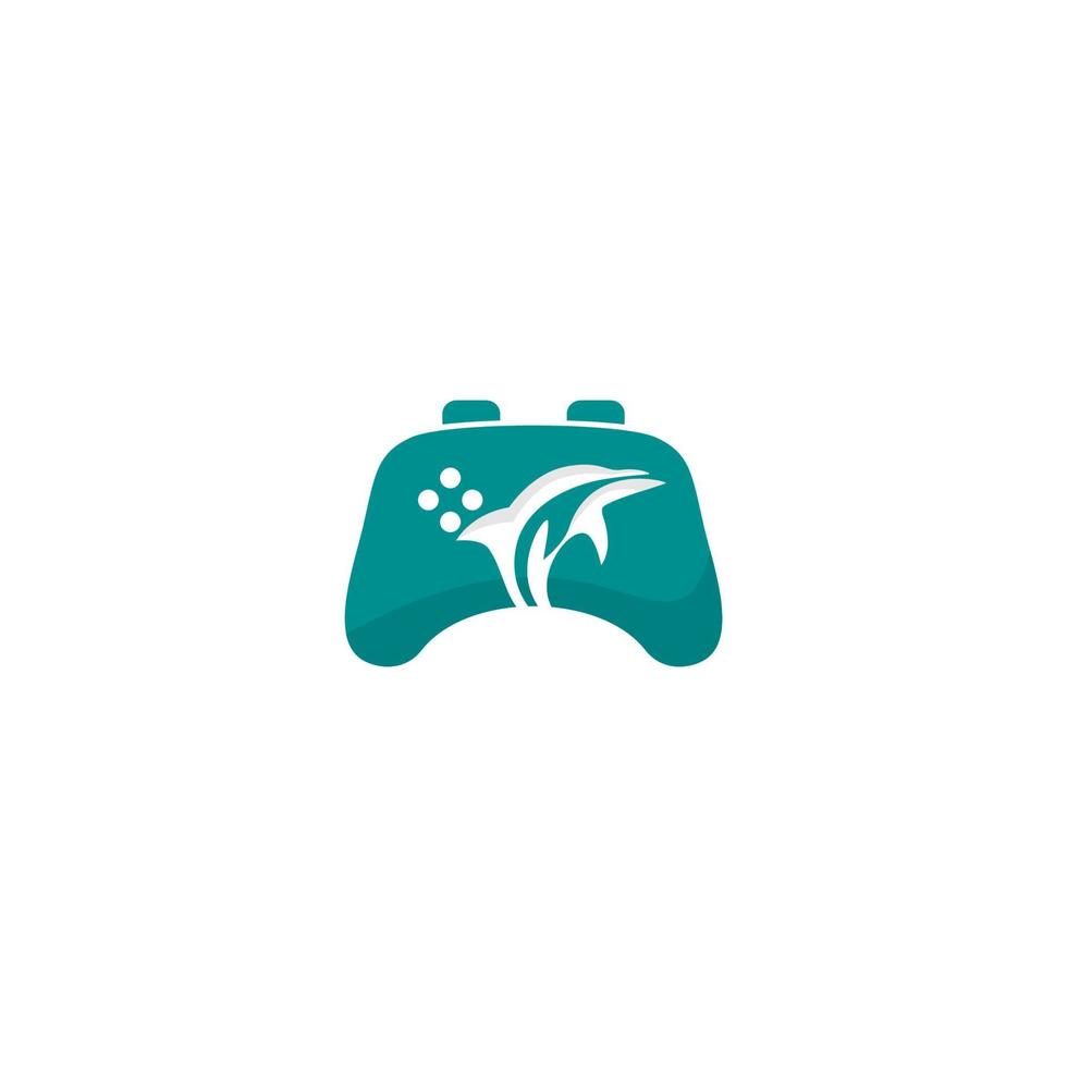 Gamepad with a whale on it vector