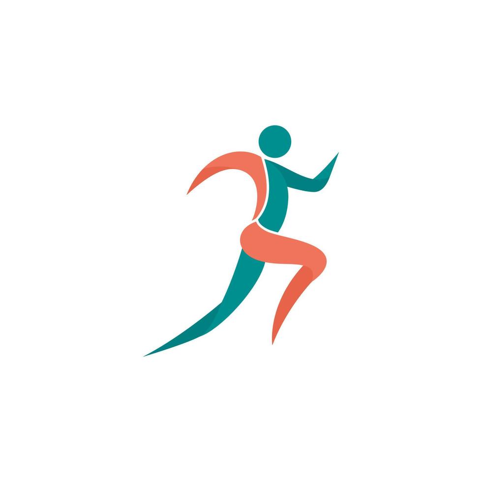 logo para un deportivo evento es decir un persona correr. vector