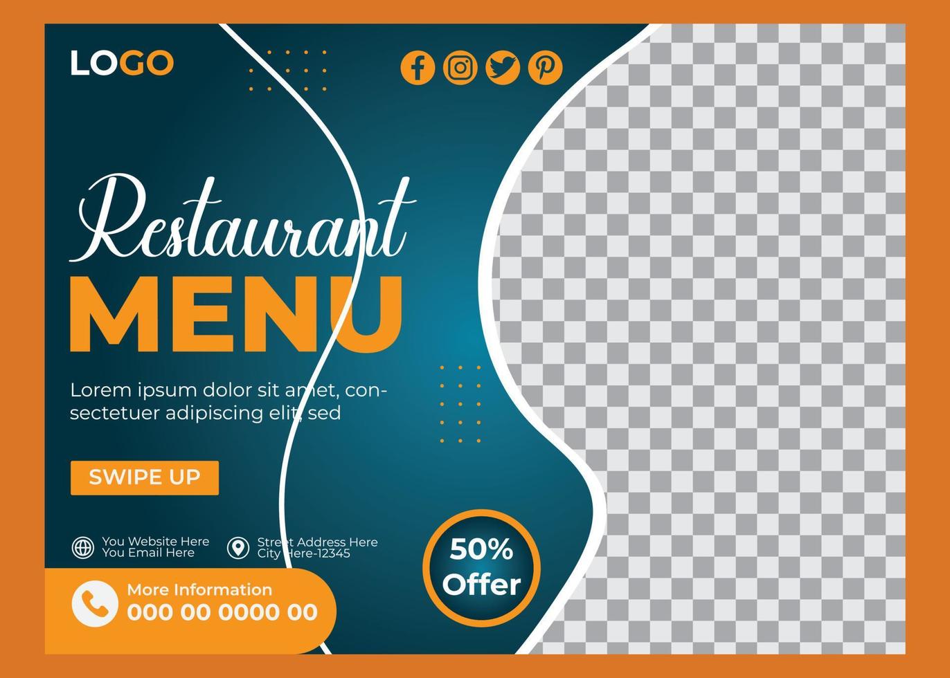 Food Menu Restaurants Flyer Design vector