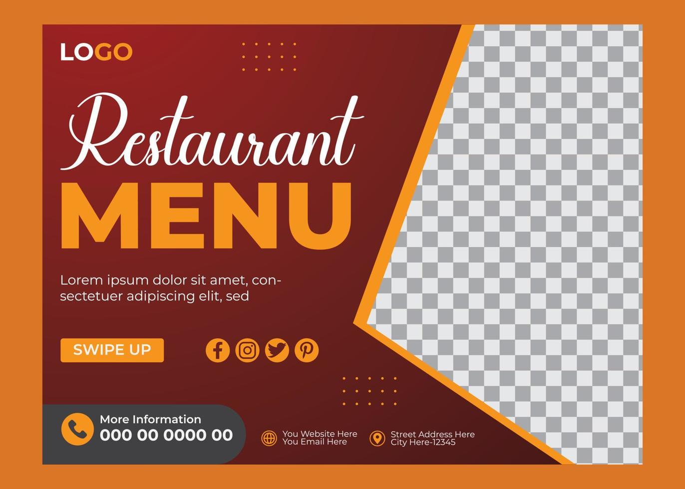 comida menú restaurantes volantes diseño vector