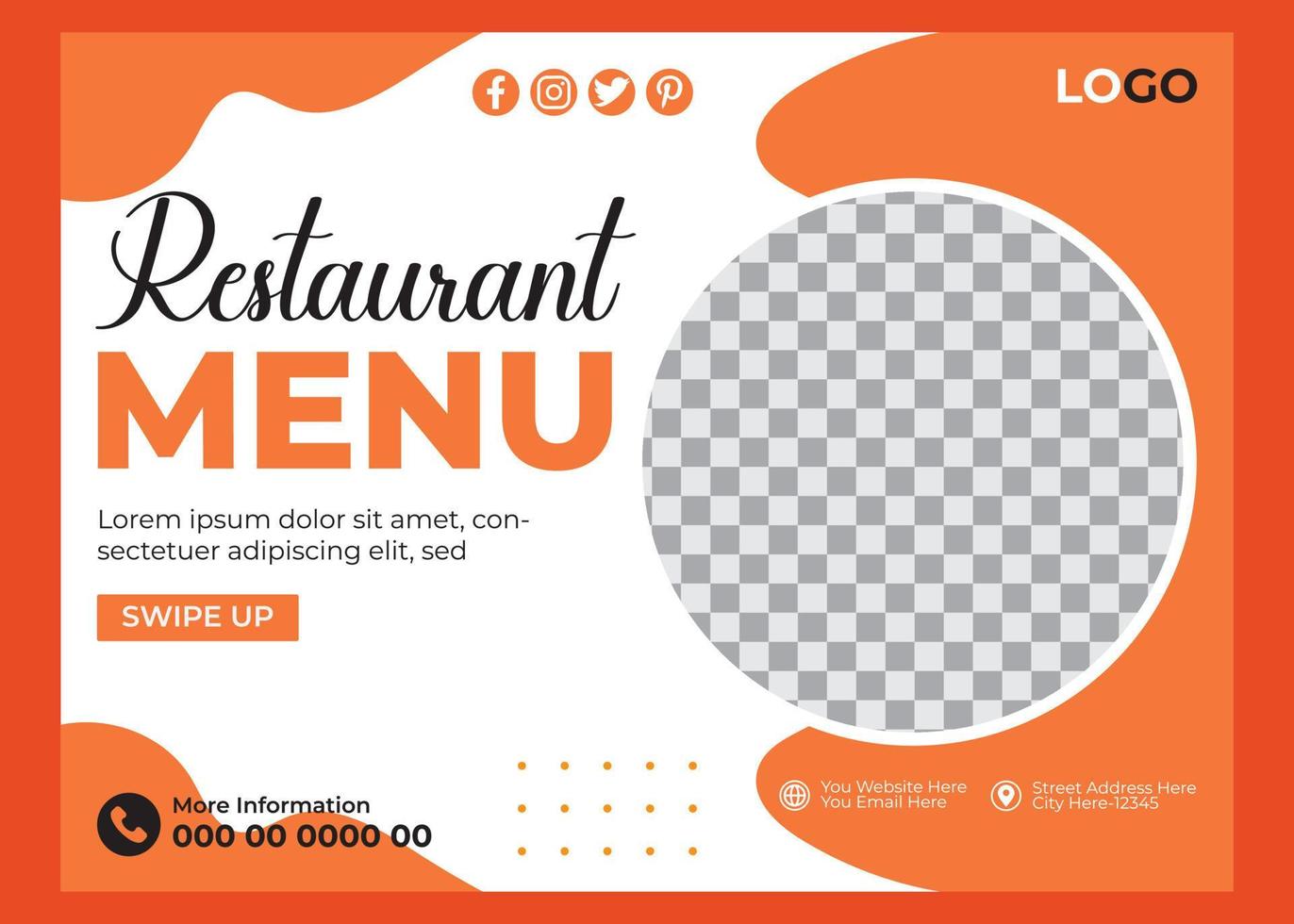 comida menú restaurantes volantes diseño vector