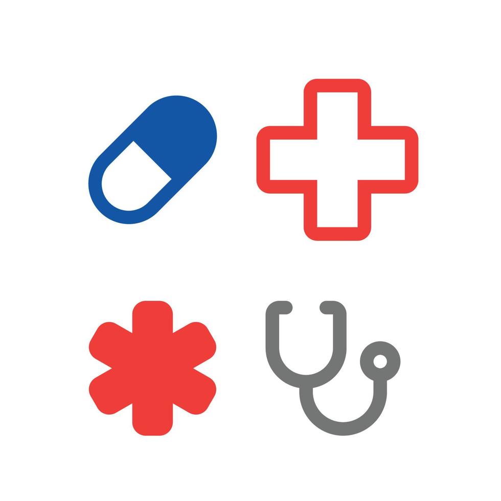 médico icono vector ilustración paquete