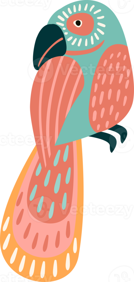 Tropical bird. Illustration. png