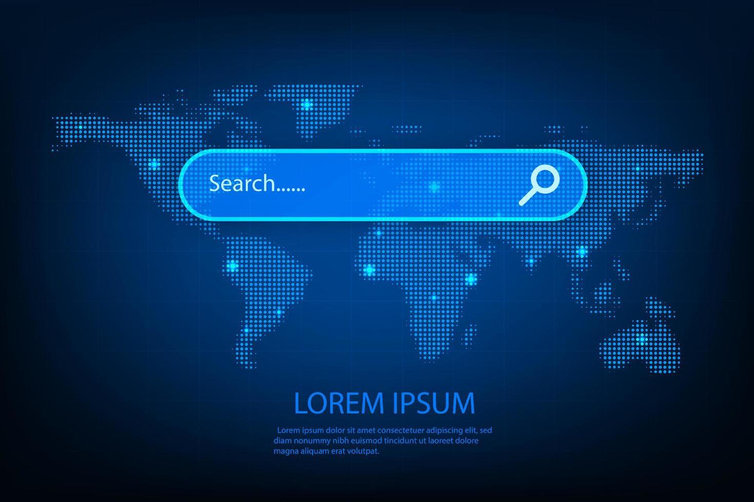 Vector search concept. Technology abstract banner background.