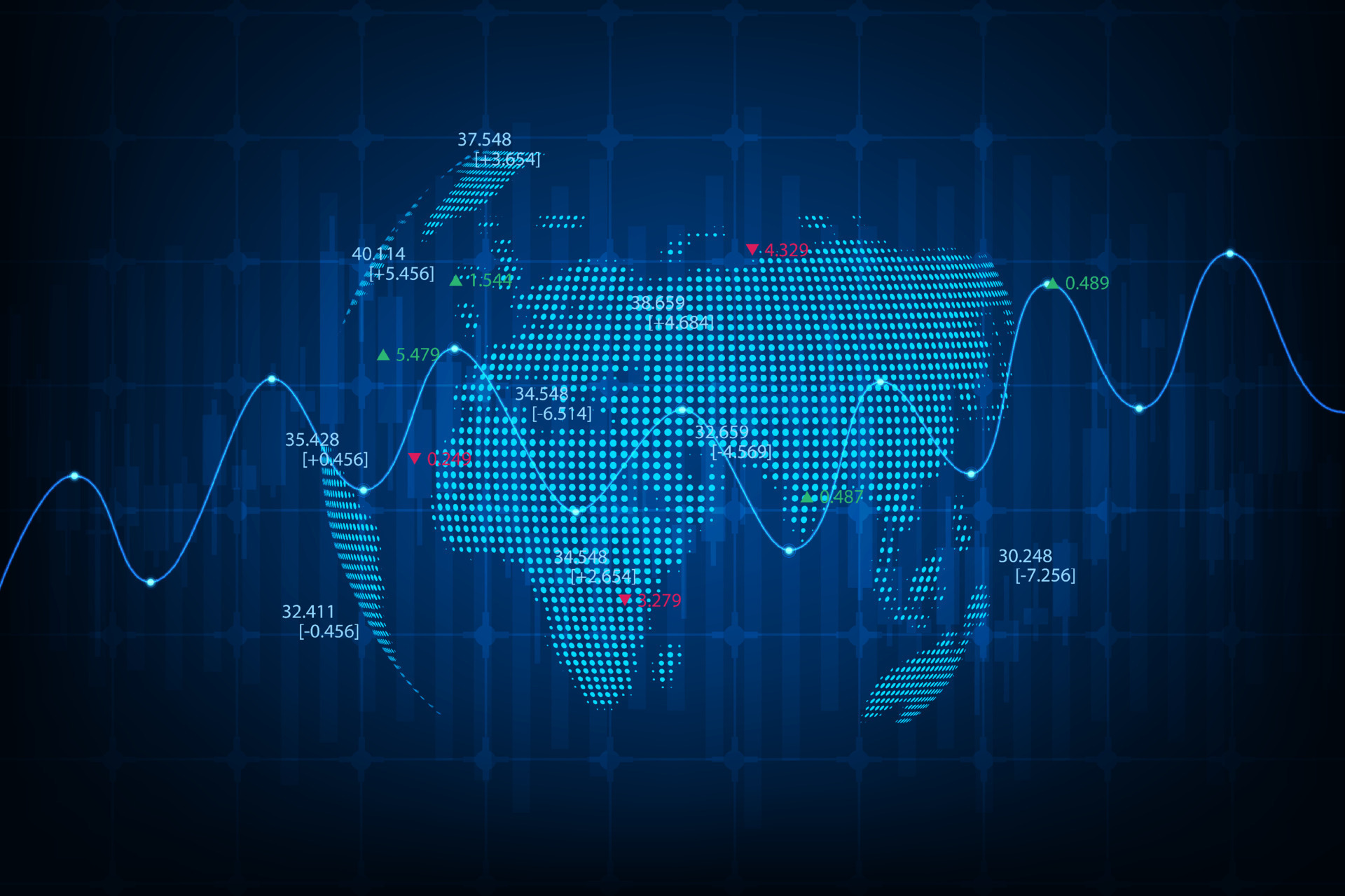 Vector stock market graph trading chart global concept. 21391902 Vector