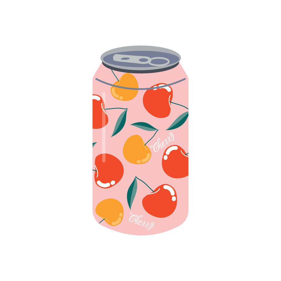 Soft drink. Vector illustration of aluminum can of soda drink with