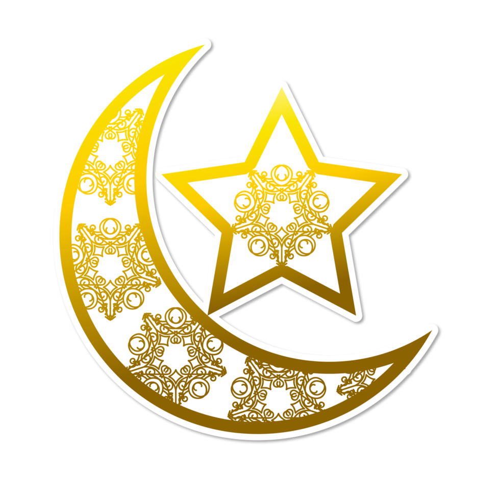 3d cartoon Islamic decor object element set of Ramadan Kareem design png
