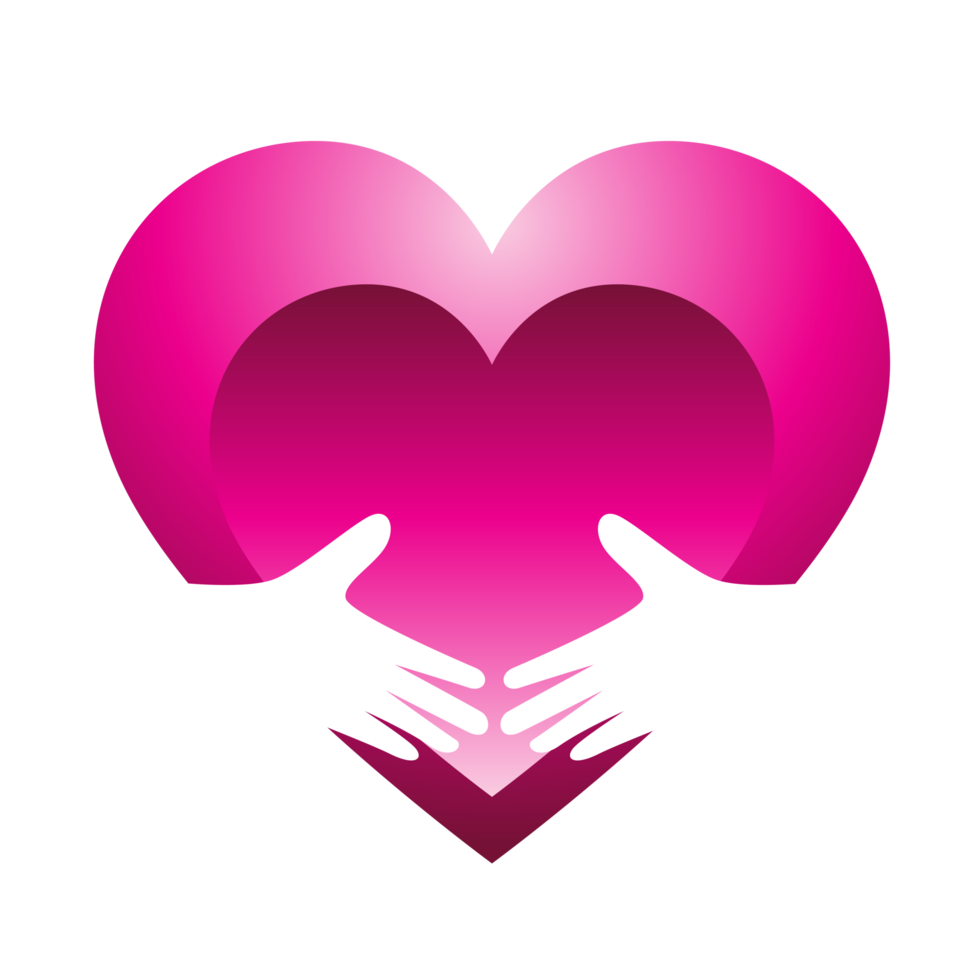 realistisk 3d design ikon hjärta symbol kärlek png