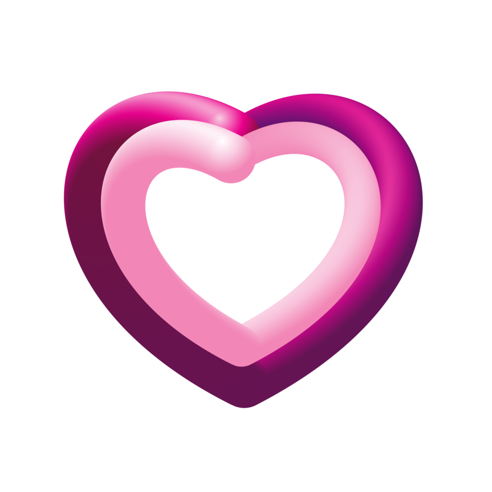 Realistic 3d design icon heart symbol love png