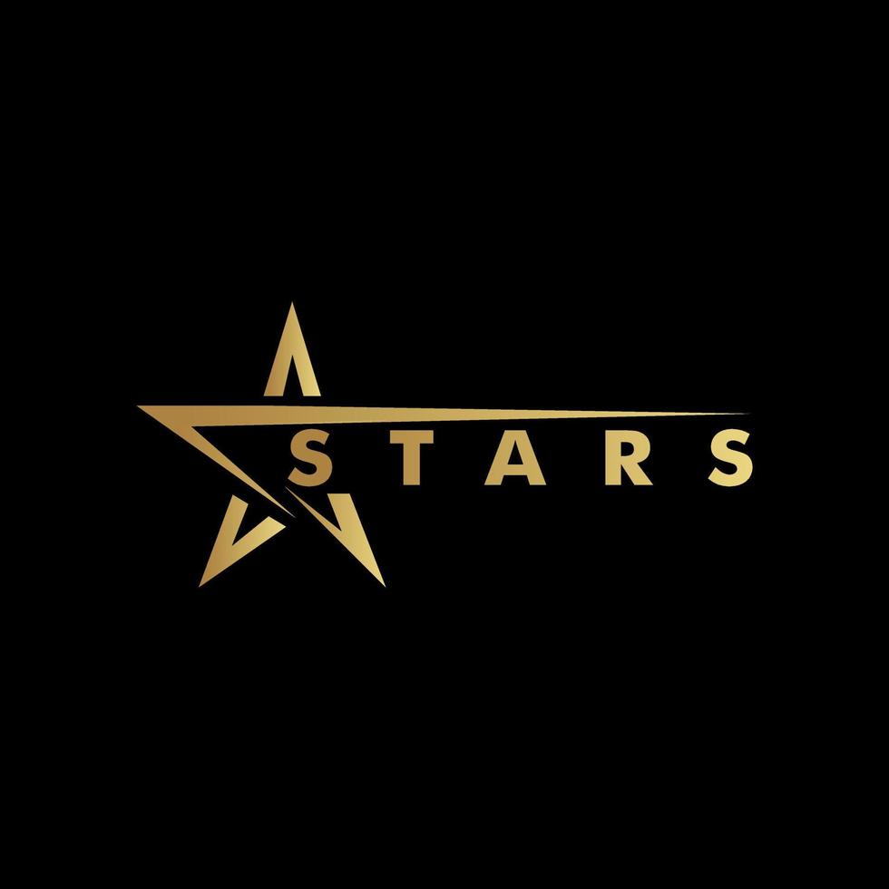 logotipo de estrella dorada vector