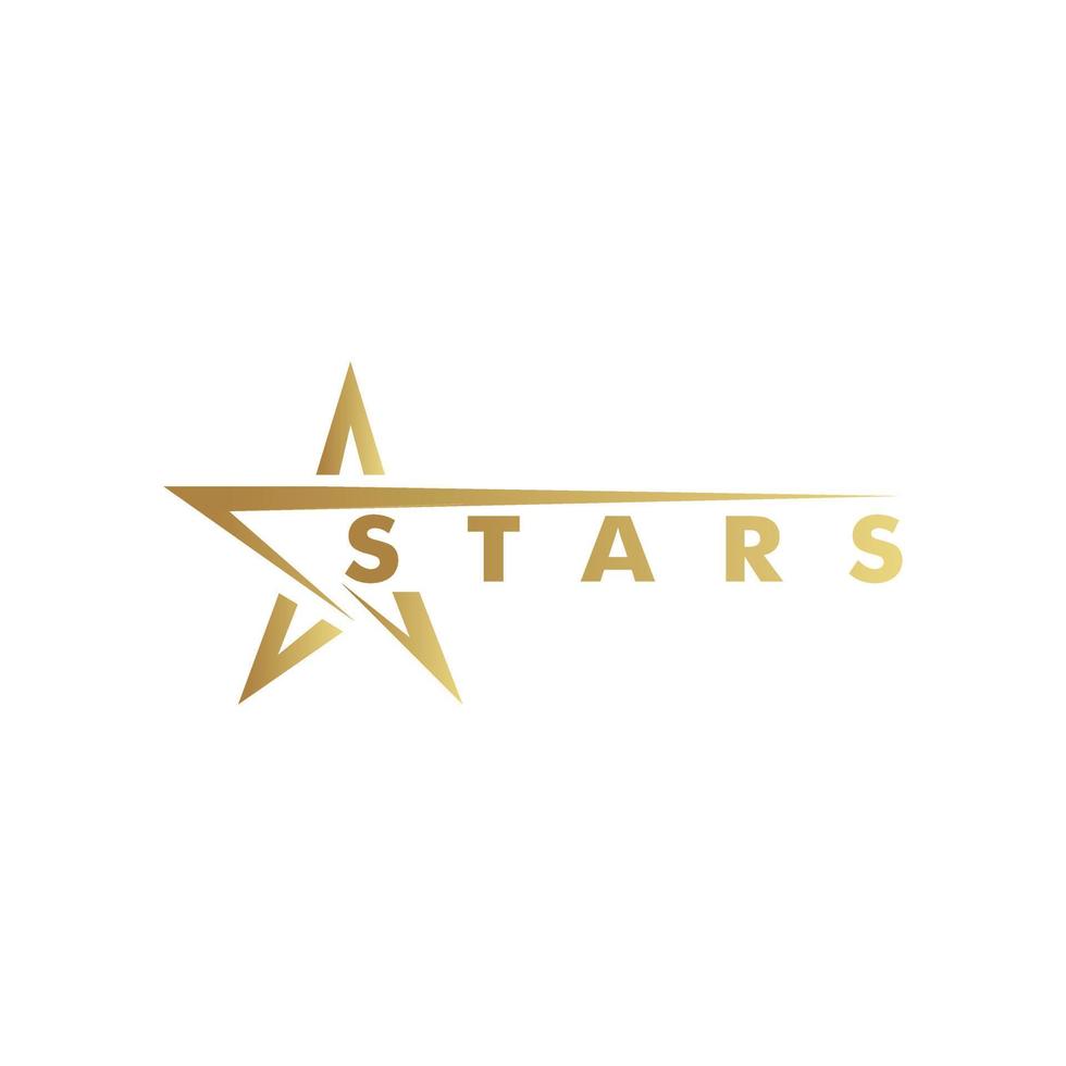 logotipo de estrella dorada vector