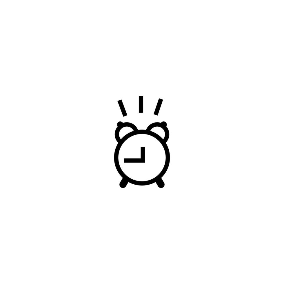 alarm clock icon on white background vector
