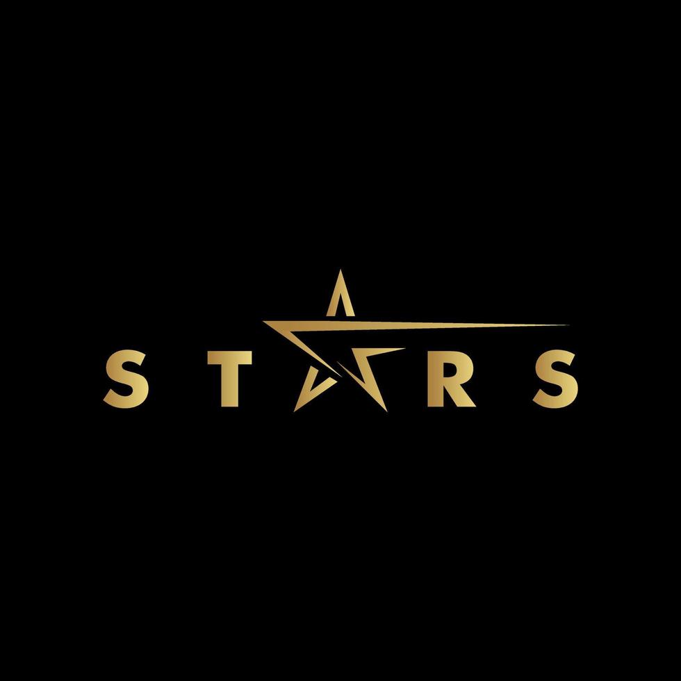 logotipo de estrella dorada vector