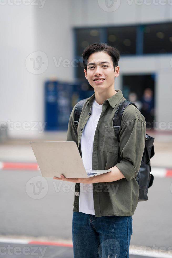 Young Asian student at school photo