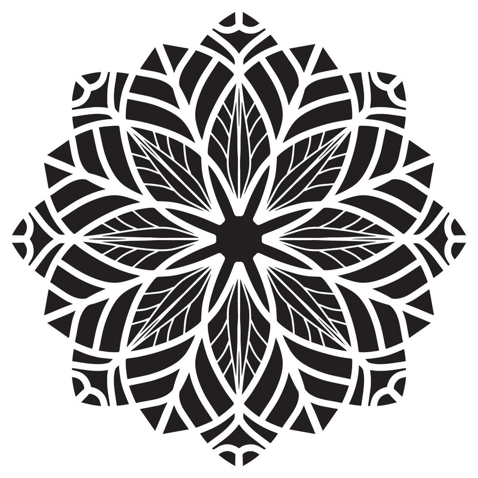 mandala modelo plantilla resumen floral ornamento vector