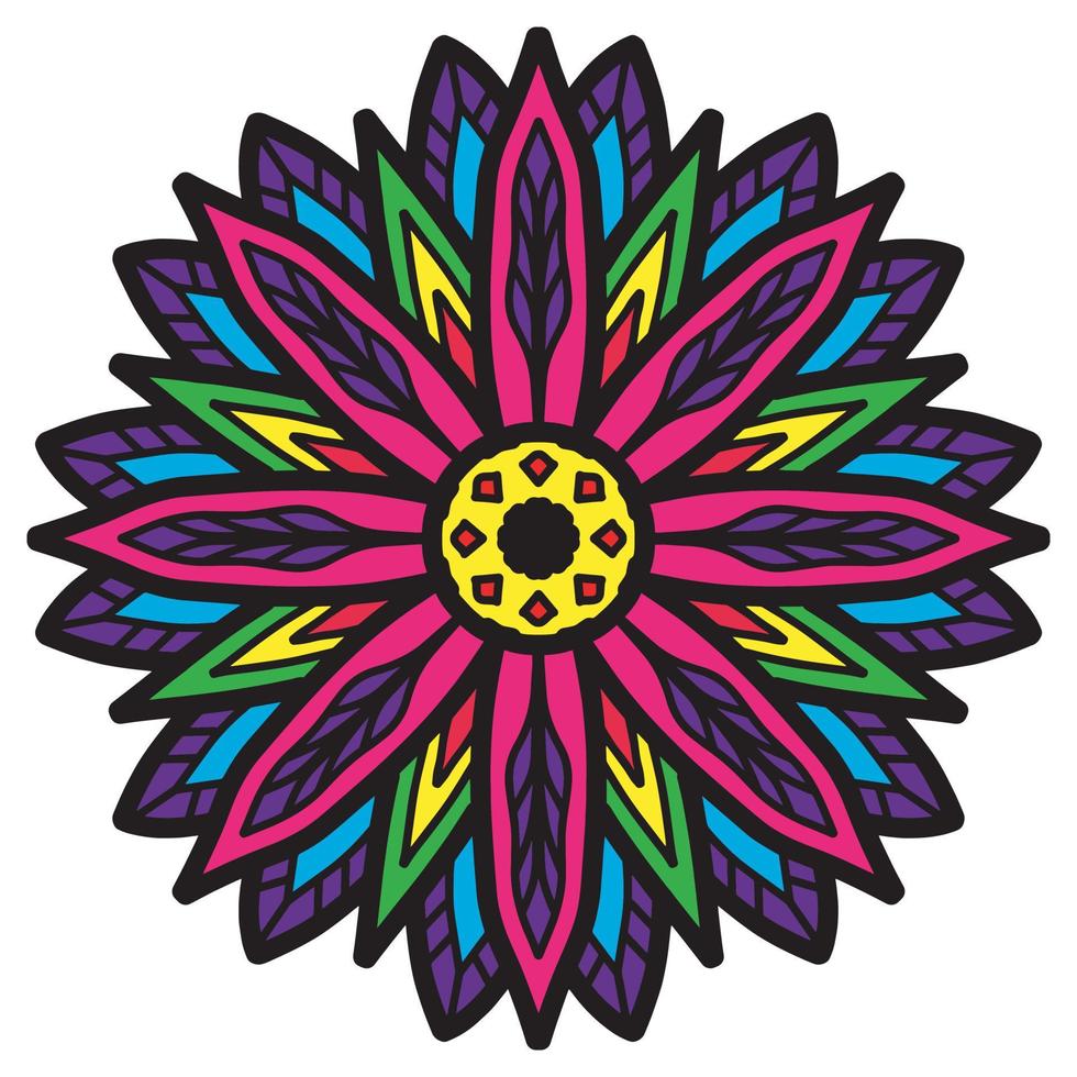 Abstract floral ornament graffiti Mandala pattern vector