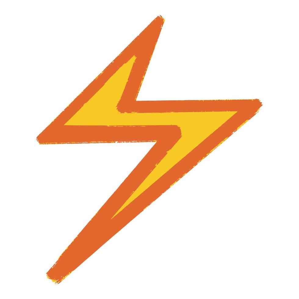 lightning bolt painting using a paint brush vector