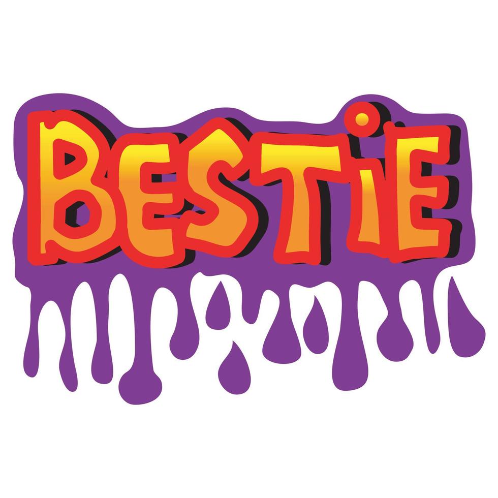 Beastie text with graffiti art design vector