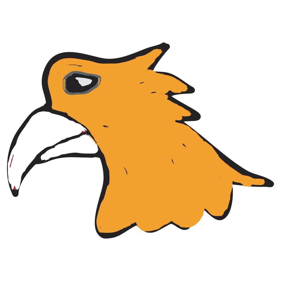 Eagle head graffiti with black spray paint vector