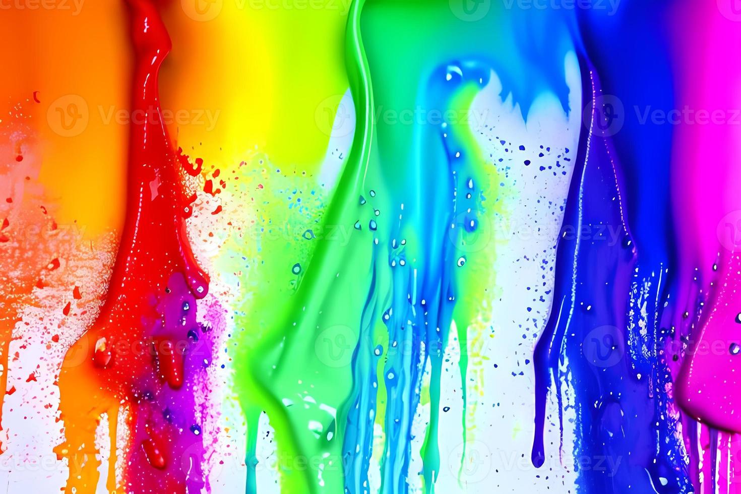 Abstract streaks of rainbow paint explosion ink pattern texture art paper photo