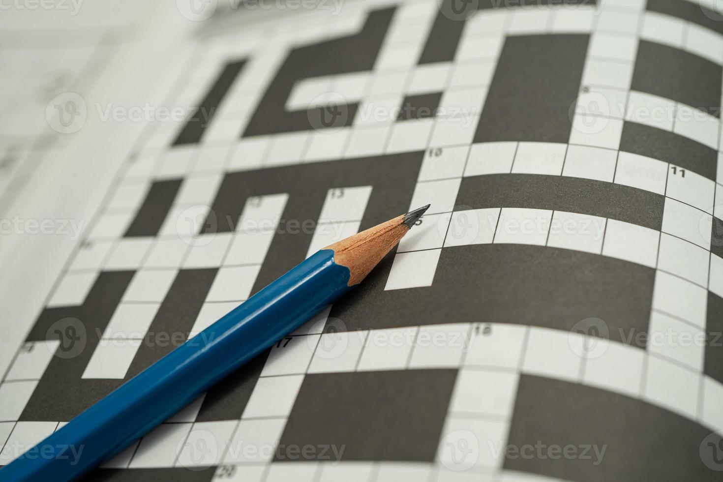 Crossword, Sudoku puzzle game to keep you brain younger for developing Alzheimer disease in senior patient. photo