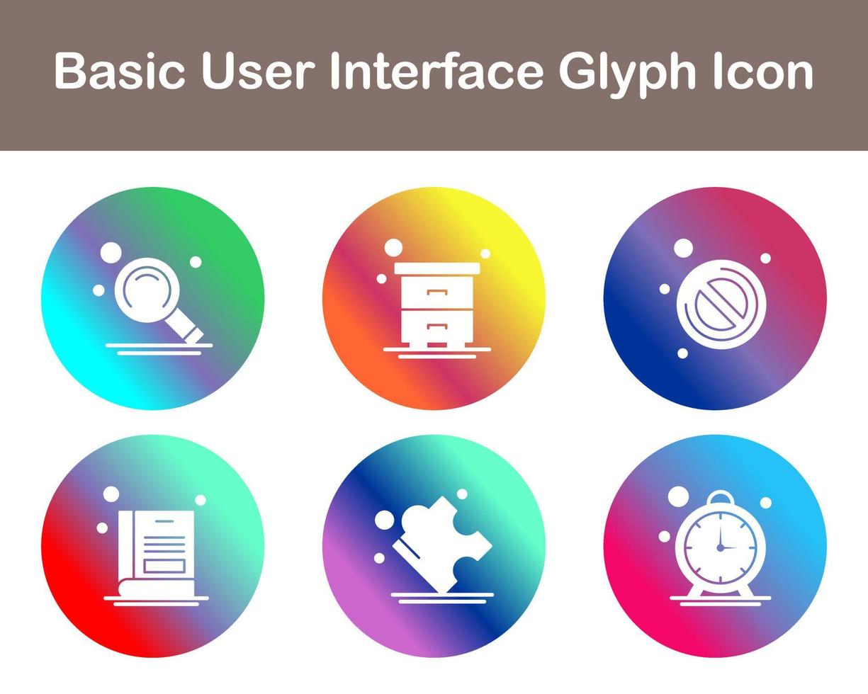 Basic User Interface Vector Icon Set