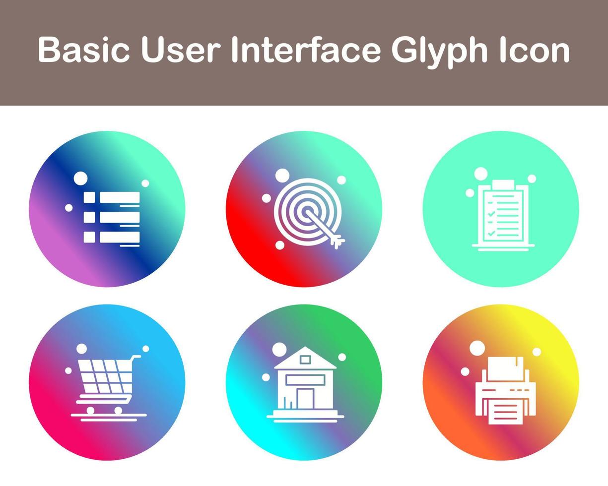 Basic User Interface Vector Icon Set