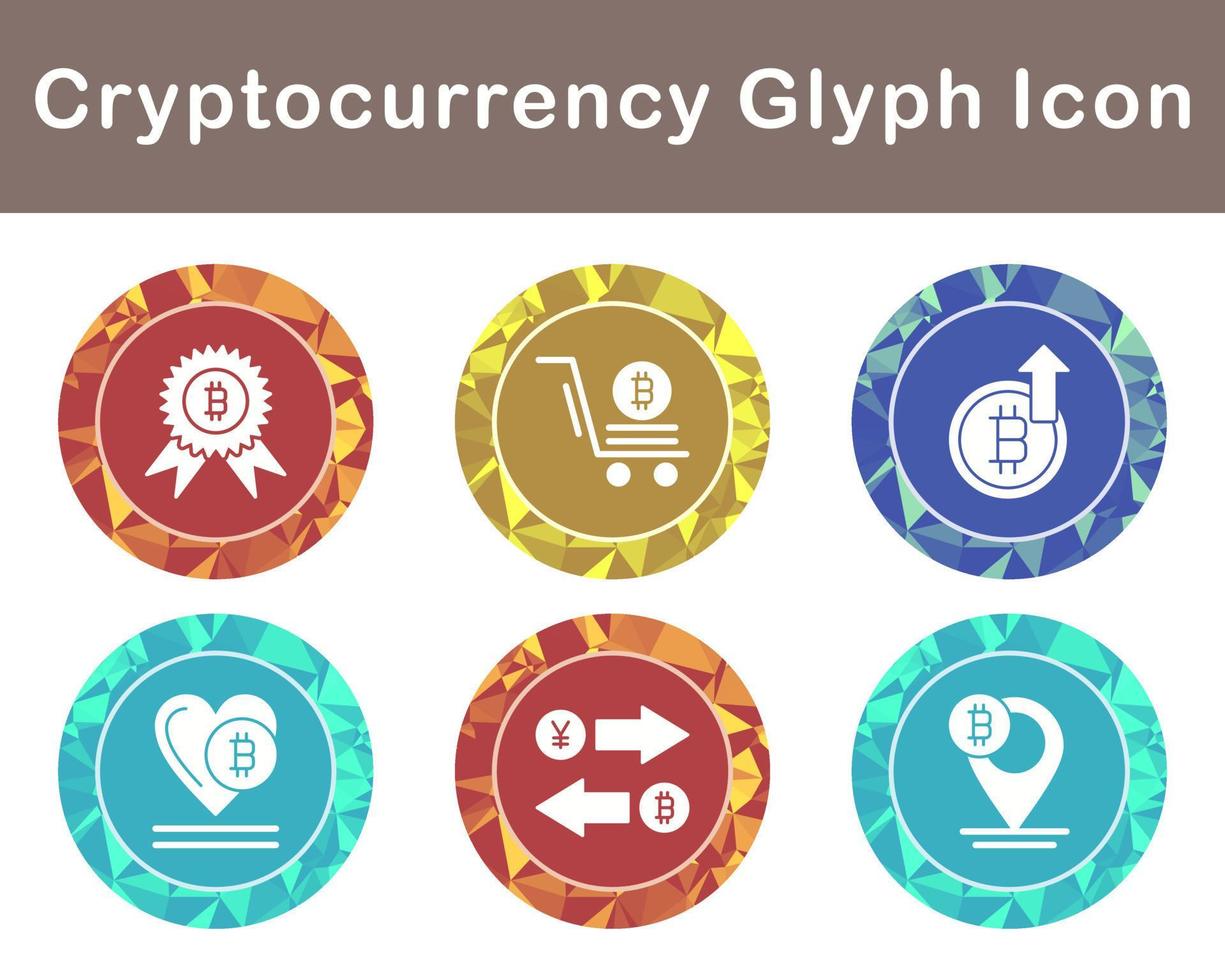 Bitcoin And Cryptocurrency Vector Icon Set