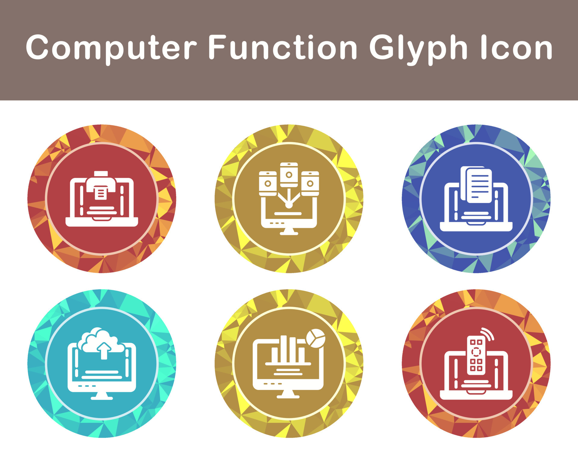 Computer Function Vector Icon Set 21394459 Vector Art at Vecteezy