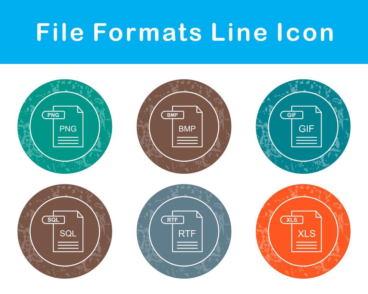 archivo formatos vector icono conjunto