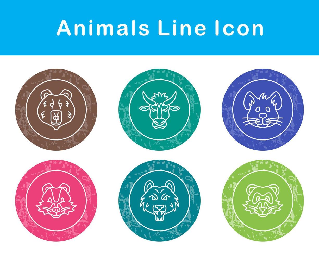 animales vector icono conjunto